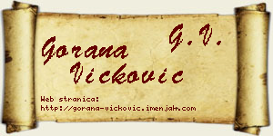 Gorana Vicković vizit kartica